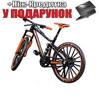 Игрушка для пальцев модель горного велосипеда фингербайк Crazy Magic Finger 1:10 Горный Оранжевый