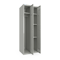 Шкаф металлический крашенный для одежды 300/2-2 U, секция 300 мм, 2 секции, 2 дверцы, универсальная