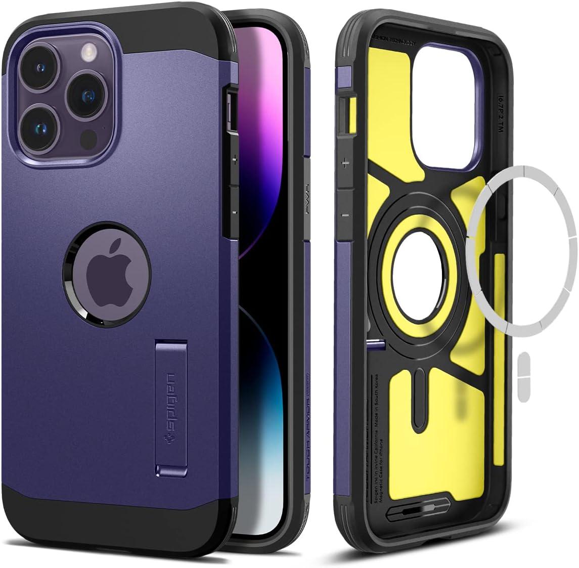 Чехол Spigen Tough Armor with MagSafe Deep Purple для iPhone 14 Pro ACS05579