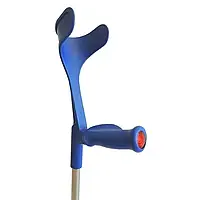 Милиця підлокітна права KLASSIKER ANATOMIC з м'якою анатомічною ручкою синій телескопічнийOSSENBERG