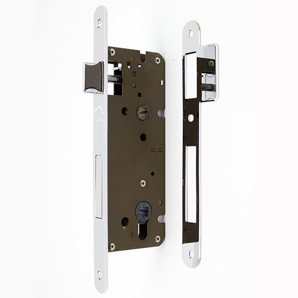 Замок для міжкімнатних дверей S. A. B. 1816/85 Е40 OCL хром полірований (Італія)