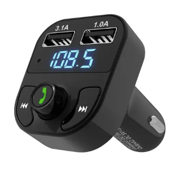 Автомобільний Bluetooth  FM-трансмітер модулятор Car X8 чорний