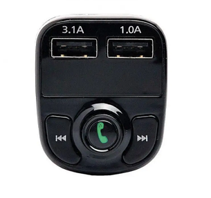 Автомобільний Bluetooth FM-трансмітер модулятор Car X8 чорний, фото 3