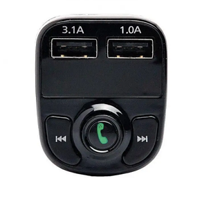 Автомобільний Bluetooth  FM-трансмітер модулятор Car X8 чорний, фото 2