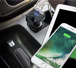 Автомобільний Bluetooth FM-трансмітер модулятор Car X8 чорний, фото 5