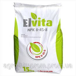 ELVITA NPK 8-45-8 (ельвіта) водорозчинне комплекснон добриво для злакових, ріпаку, буряків, кукурудзи