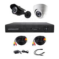 Комплект AHD видеонаблюдения на 1-у уличную и 1-у купольную камеру CoVi Security AHD-11WD KIT