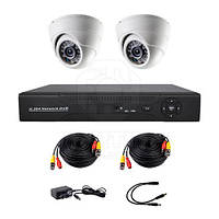 Комплект AHD видеонаблюдения на 2-е купольные камеры CoVi Security AHD-2D KIT