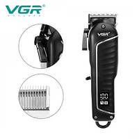 Беспроводная аккумуляторная машинка для стрижки волос VGR V 683 с насадками электробритва триммер для бороды
