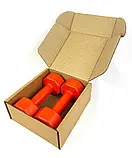 Набір гантелі 2 шт по 1 кг гантелі композитні пластик для фітнесу комплект (загальна вага 2 кг) W_2027, фото 4