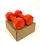 Набір гантелі 2 шт по 1 кг гантелі композитні пластик для фітнесу комплект (загальна вага 2 кг) W_2027, фото 5