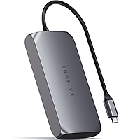 Адаптер Satechi Aluminum USB-C Multimedia Adapter M1, Space Gray ST-UCM1HM переходник для макбука