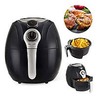 Аэрофритюрница фритюрница мультипечь Domotec MS-3220 4,5L 1300W Air fryer Черная