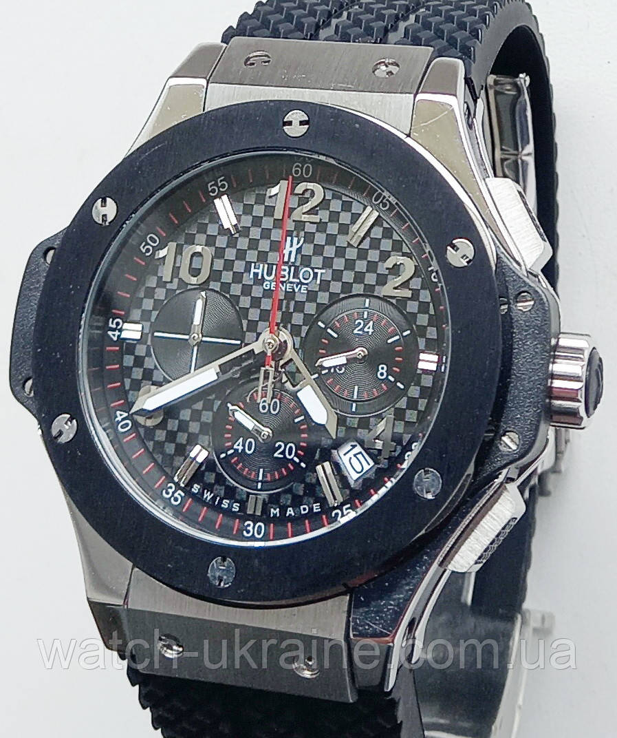 Годинник чоловічий Big Bang Chronograph silver.карт.ААА