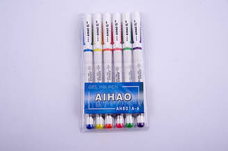 Набір гелевих ручок Aihao AH801-6 (6 кольорів)