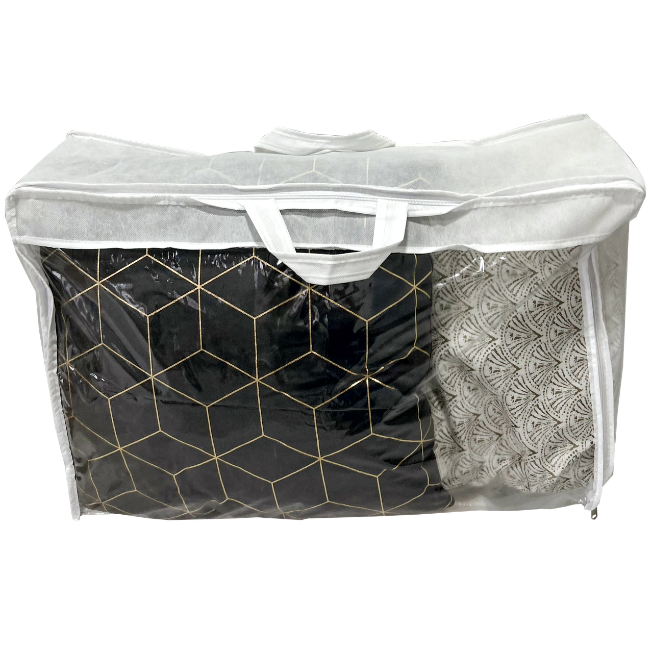 Сумка-упаковка ORGANIZE для ковдри та одягу M - 65x45x20 см (білий)