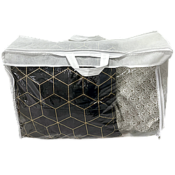 Сумка-упаковка ORGANIZE для ковдри та одягу M - 65x45x20 см (білий)