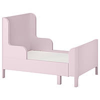 Раздвижная кровать с реечным дном IKEA БУСУНГЕ, светло-розовый, 80x200 см, 902.290.17