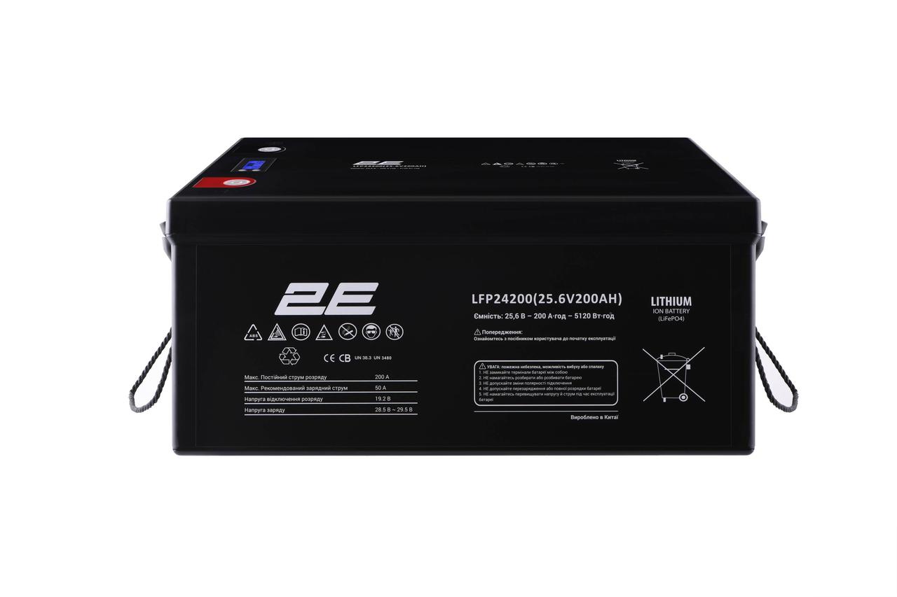 Акумуляторна батарея LiFePo4 2E LFP24, 24V, 200Ah, LCD 8S