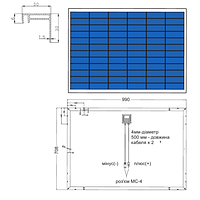 Сонячна батарея 110Вт полі, AX-110P AXIOMA energy