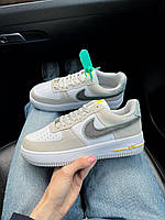 Кроссовки женские Nike Air Force 1 Low белые с бежевым