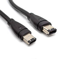 Кабель відео-сигнальний FireWire 6p M/M 2.0m Lucom (84.00.7016) AWG24+28 400Mbps