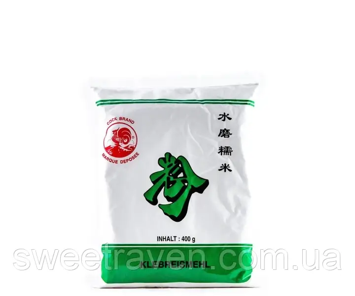 Борошно рисове з клейкого рису Glutinous Cock Brand (Тайланд) - 400 грам