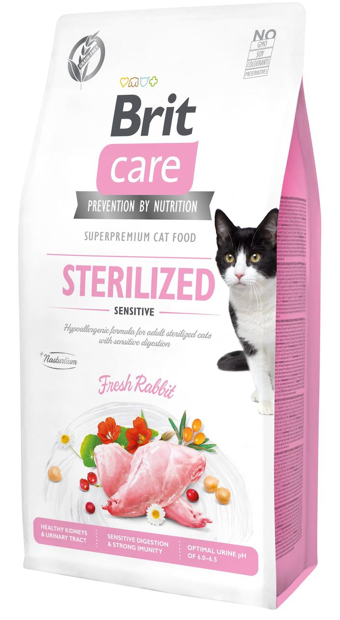 Brit Care Sterilized Sensitive  корм для стерилізованих кішок 7кг (кролик)
