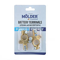 Клеми акумуляторні Molder, посилена EURO, латунь, 190гр., (2шт)