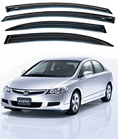 Дефлекторы окон ветровики Honda Civic седан VIII 2006-2011 года на 3М скотче (4 шт, HIC)
