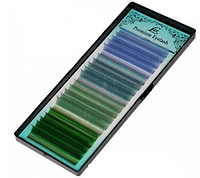 Ресницы LEX 4 COLOR (S-BLUE, O-BLUE, B-GREEN, GREEN) изгиб CC 0.07 MIX (7-8-9-10-11-12)