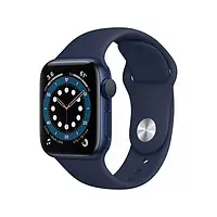 Смарт-годинник Apple Watch Series 6 GPS 44mm Blue Aluminium Case with Deep Navy Sport Band (M00J3) (Вживаний)