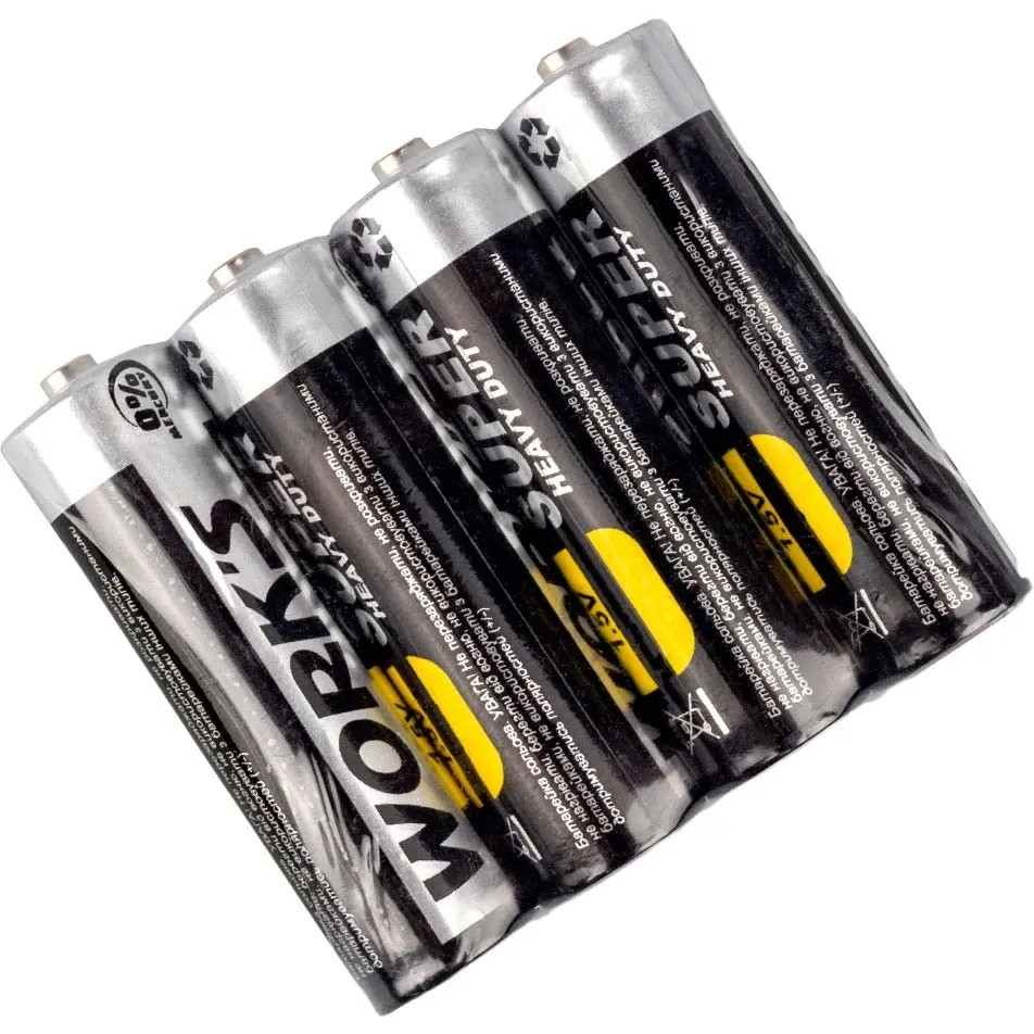 Батарейка сольова HEAVY DUTY R6W-4S/AA/4шт плівка (4x15 уп)