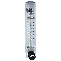 Ротаметр панельный Zyia LZM-15ZT-0,2-2 GPM с регулированием (1 - 7 л/мин)