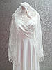 Весільний шарф (шаль, мережевна хустка) для нареченої в айворі кольорі, вінчальний шарф, фото 3