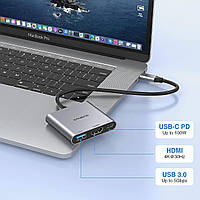 Адаптер USB C-HDMI USB PD 60Вт Уценка