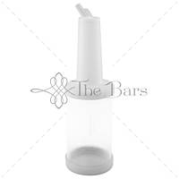 Пляшка з гейзером 1 л прозора (біла кришка) The Bars PM01W