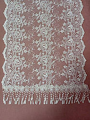 Весільна шаль (мережевна хустка) для нареченої в айворі кольорі, вінчальна шаль