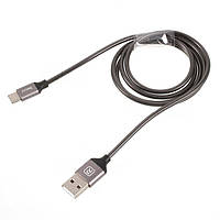 Кабель Recci RCT-W100 USB Type-C Gravel 1м темно-сірий