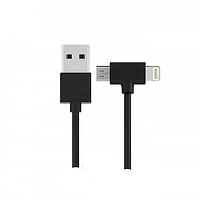 Кабель Combo 2-in-1 WK WDC-008 Axe Lightning microUSB 1м чорний