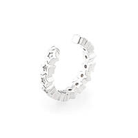 Срібна сережок кліпса з камінням Зірки