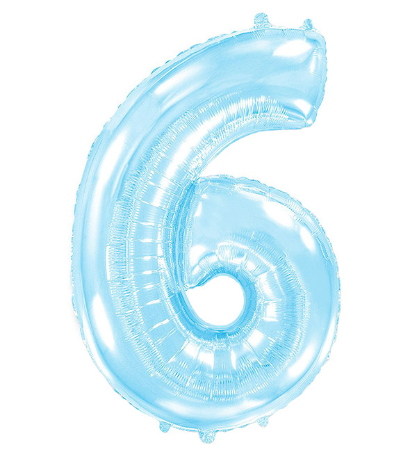 Кулька Цифра "6" (100 см), Іспанія, колір - блакитний