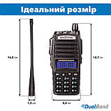 Рація Baofeng UV-82 комплект 2 шт., UHF/VHF, 5 Вт, 1800 мАг + Кабель для програмування + Ремінець на шию, фото 4
