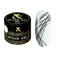 FOX Spider Gel №002 - гель-паутинка, черная, 5 мл