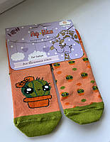 Шкарпетки бавовняні дитячі демісезонні з малюнком "Кактуси", фото 5