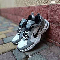 Термо кроссовки зимние мужские серые с белым Nike AIR Monarch. Мужские полуботинки спортивные Найк Аир Монарх