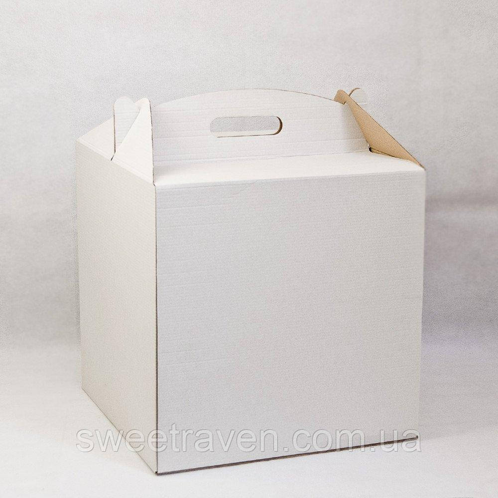 Коробка для торта Біла 350*350*350 мм.