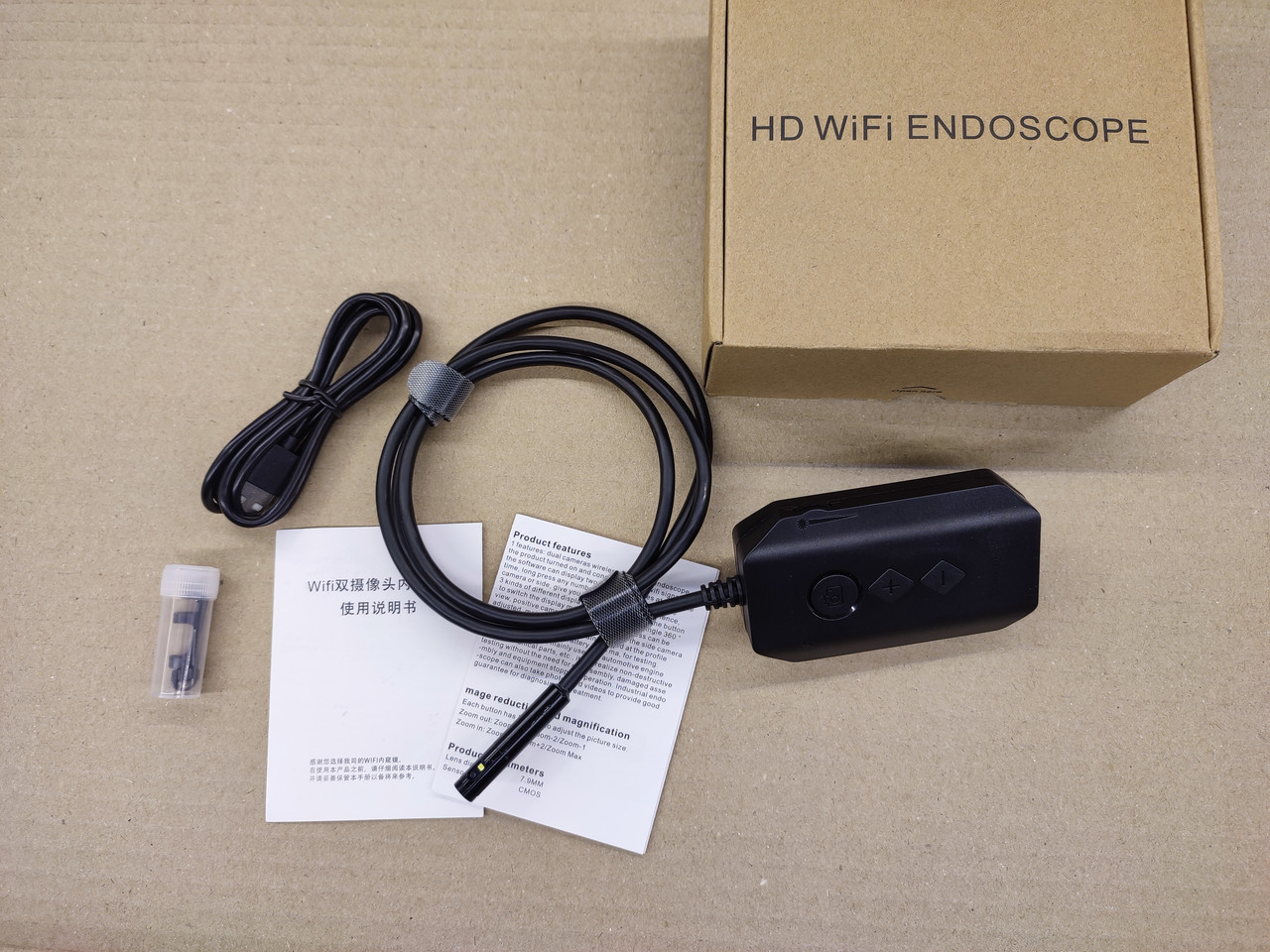 Ендоскоп з подвійною камерою Y17 Wi-Fi FullHD 1 метр