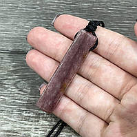 Натуральный камень Турмалин кулон кристалл на шнурочке экошелк - оригинальный подарок парню, девушке