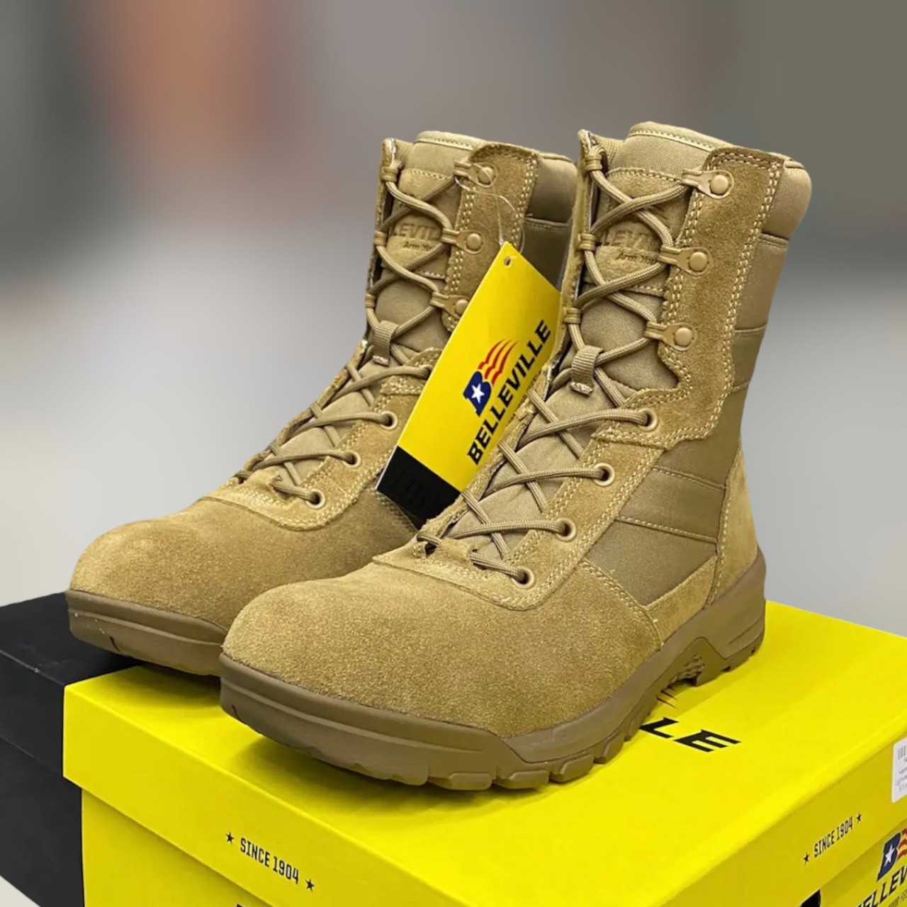 Берці Belleville Spear Point Lightweight Hot Weather, розмір 12/45.5, колір Койот, весна-лето, стандарт армії США (BV518)